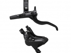 <p>Hydraulic disc brakes offer the best performance in any weather. Brake set consists of 4-piston brake caliper and 2-finger brake lever with integrated reach adjustment.</p>
